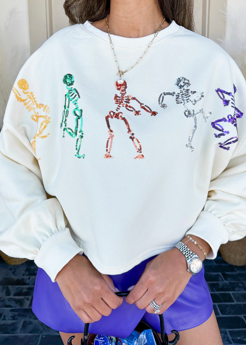 Sequin Skeleton Sweatshirt