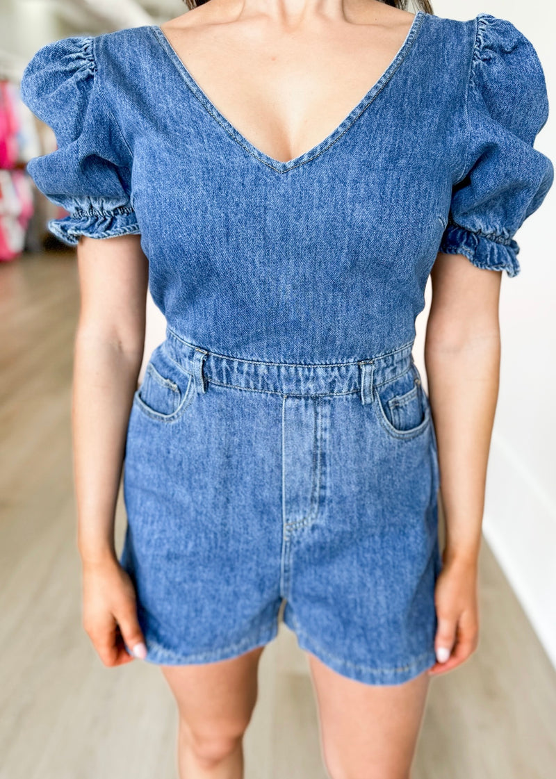 Ellis Denim Romper