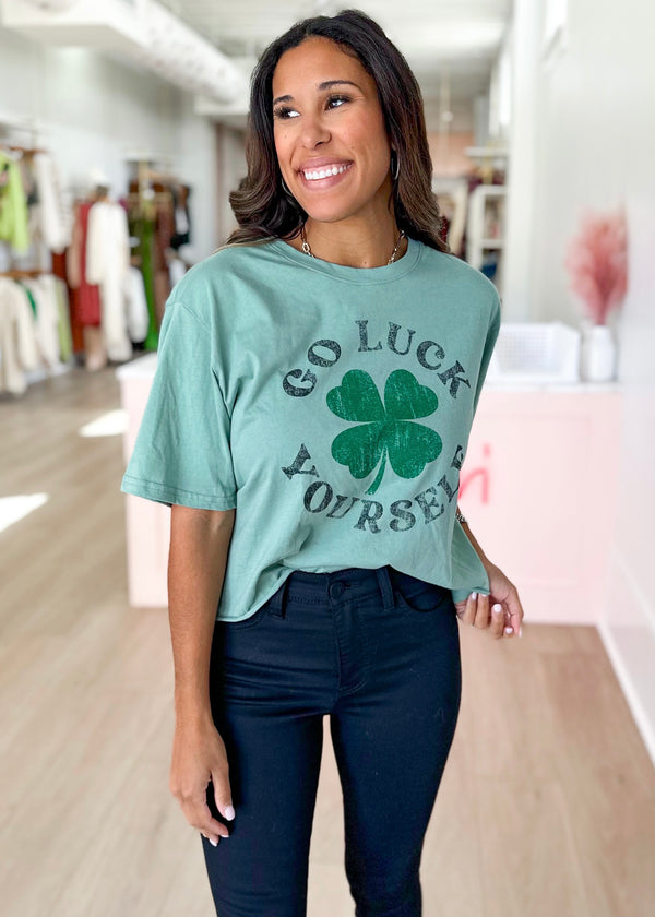 Go Luck Yourself crop tee