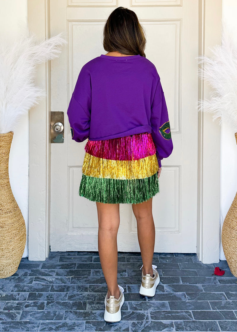 Mardi Gras Tinsel Fringe Skirt - Style Format Boutique