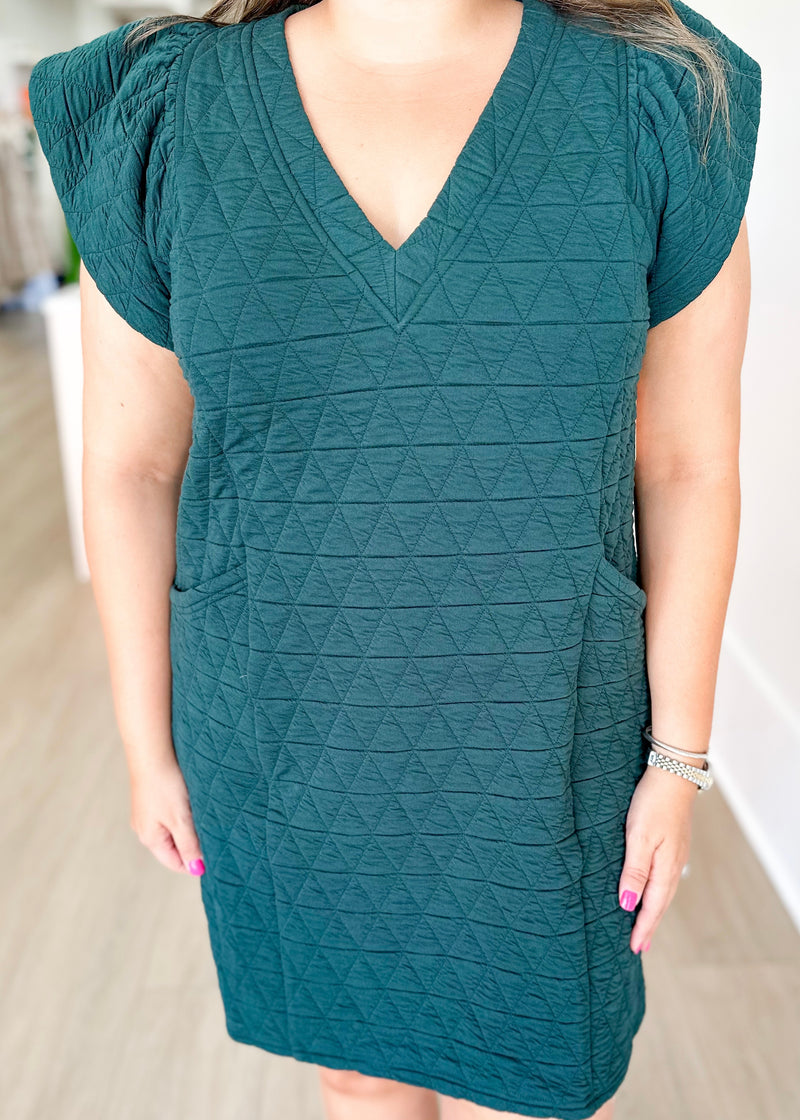 Hunter Green Shift Dress