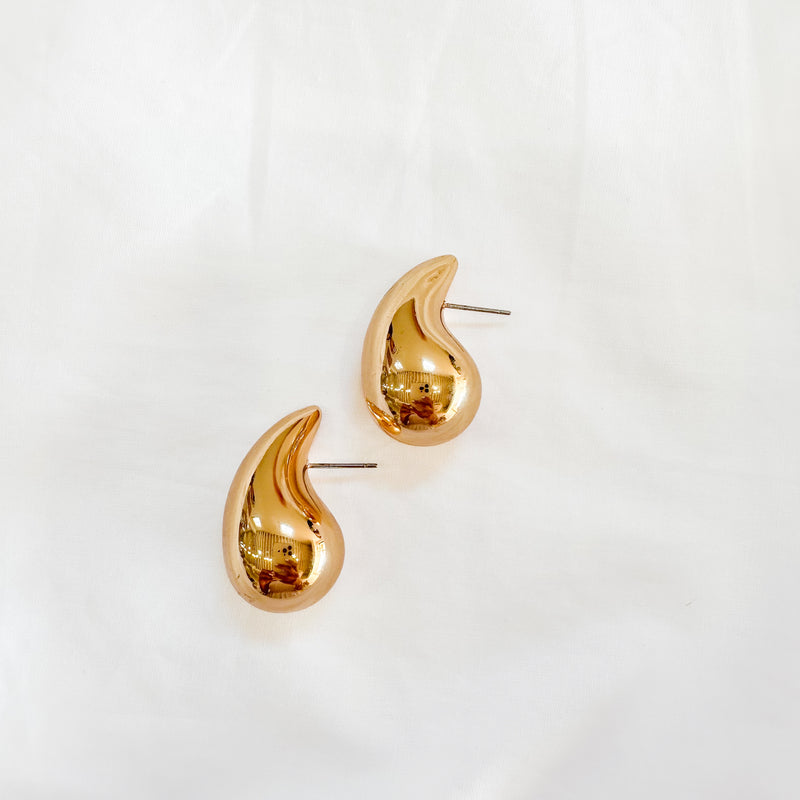 Gold Water Drop Earrings