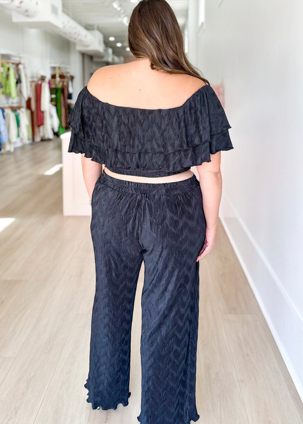 Stacey off the shoulder top- black