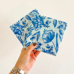 Blue florals napkin