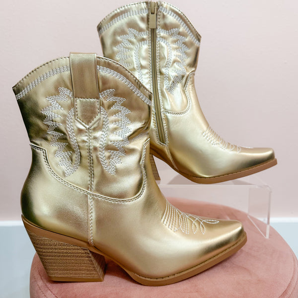 Creek Ankle Booties- Gold