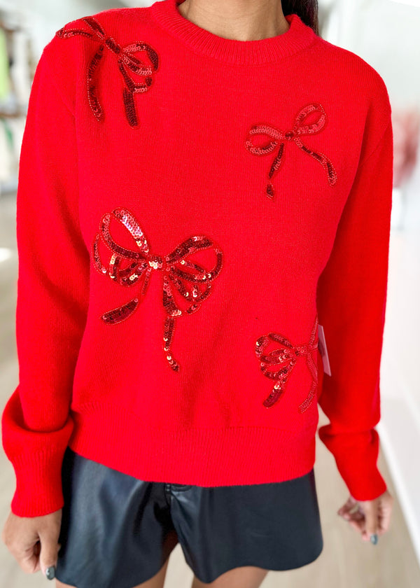 Red Ribbon Sweater