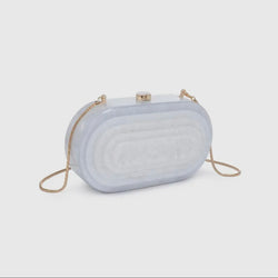 Jim early Acrylic Evening Bag- Ivory