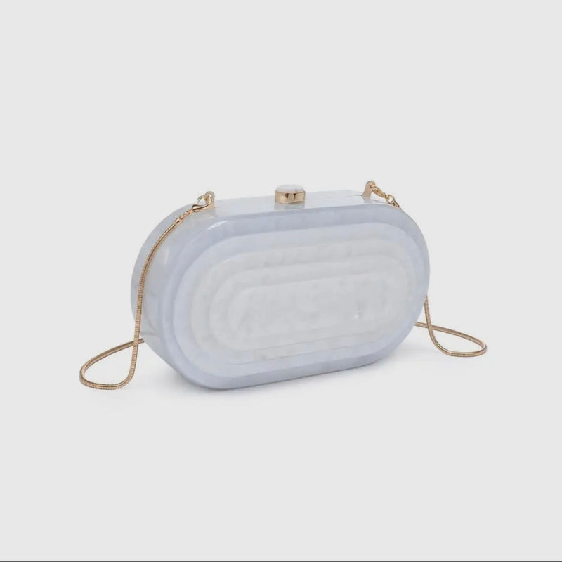 Jim early Acrylic Evening Bag- Ivory