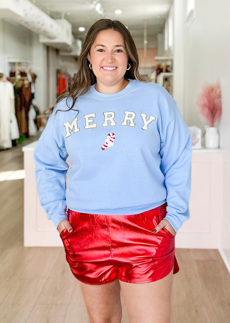 Light Blue Merry Sweatshirt