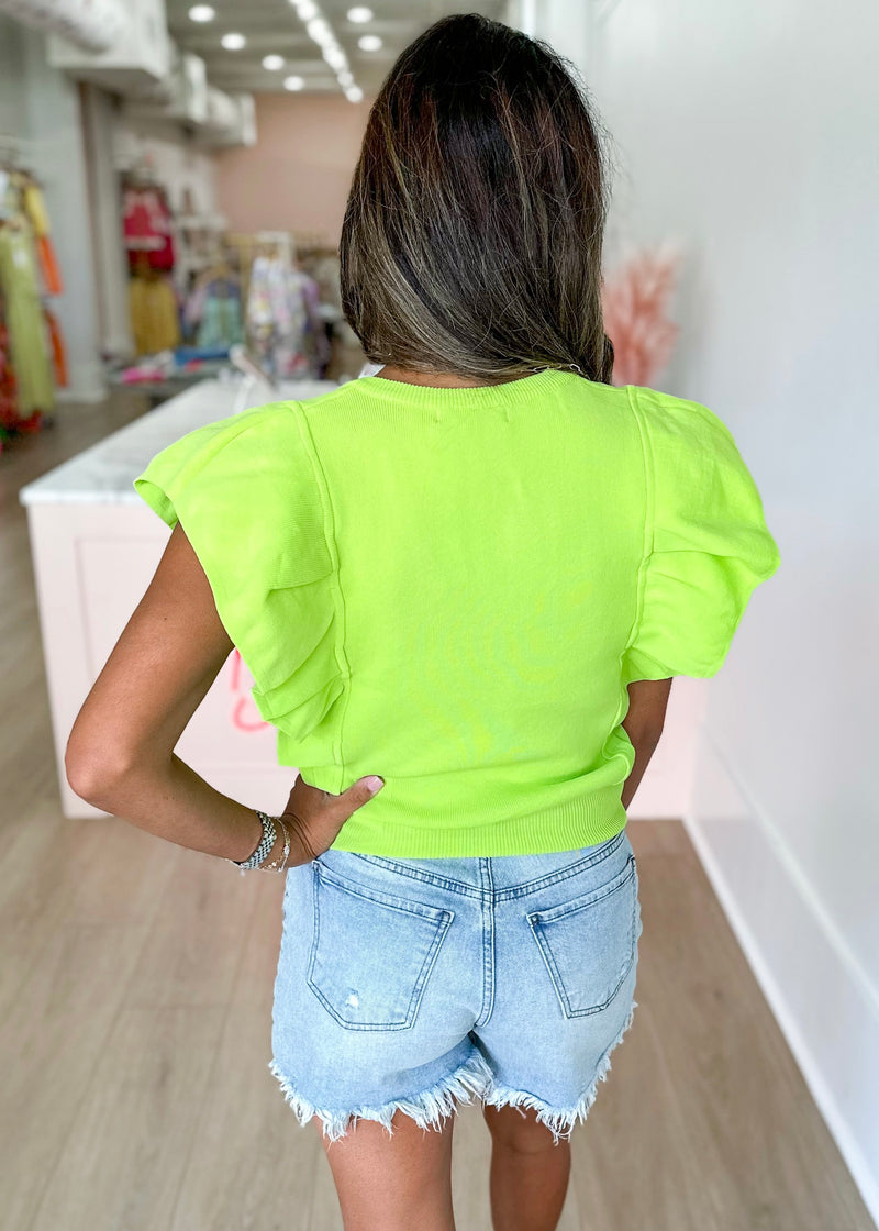 Krista Sleeveless Top- Lime