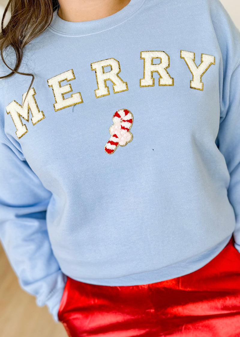 Light Blue Merry Sweatshirt