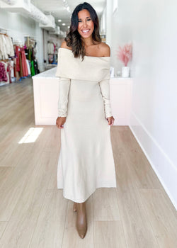 Brady Off The Shoulder Midi Dress