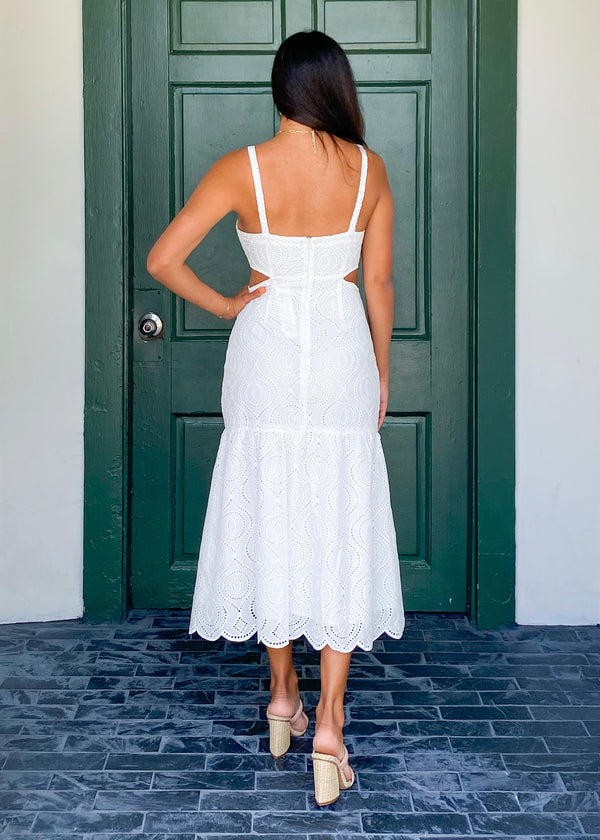 Viola Midi Dress- White
