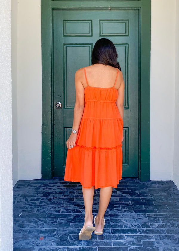 Zaniah Tangerine Dress