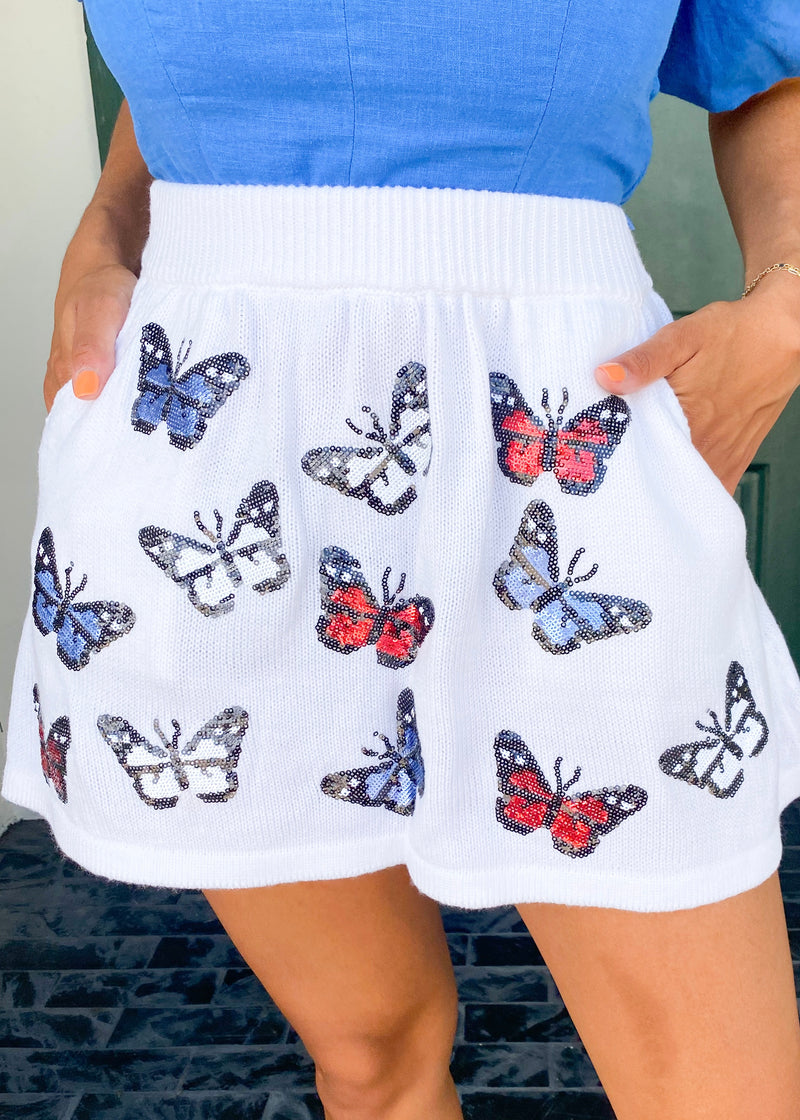 White Butterfly Sweater Skirt