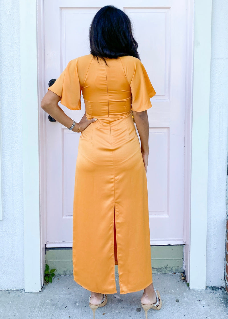 Apricot Sunset Maxi Dress