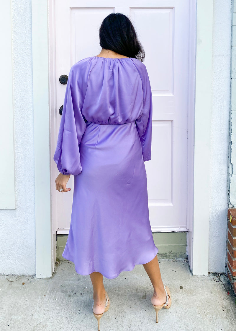 Adonia Satin Skirt Purple