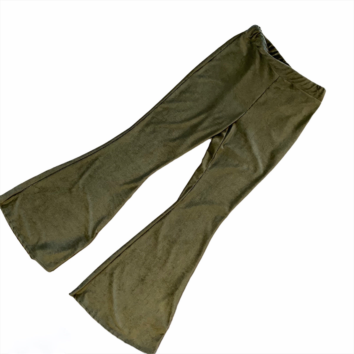 Stretch corduroy flares- olive