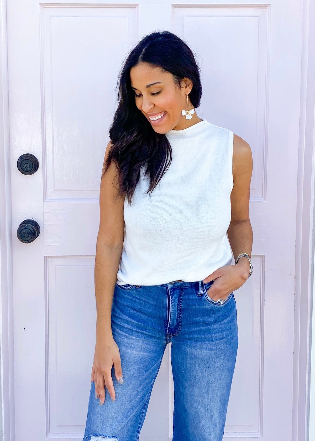 Lisa Mockneck Ivory Top